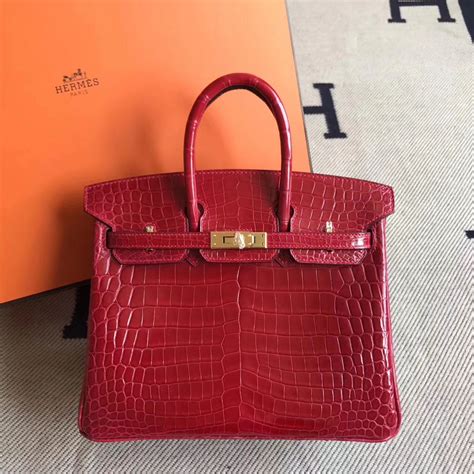 hermes red crocodile bag|hermes bag crocodile skin price.